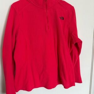 The North Face Red Polo Collar Hoodie
